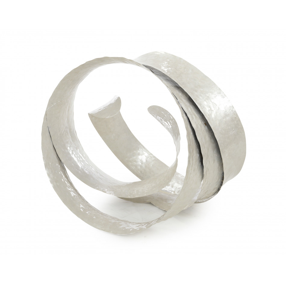 Pearlized White Abstract Sculpture