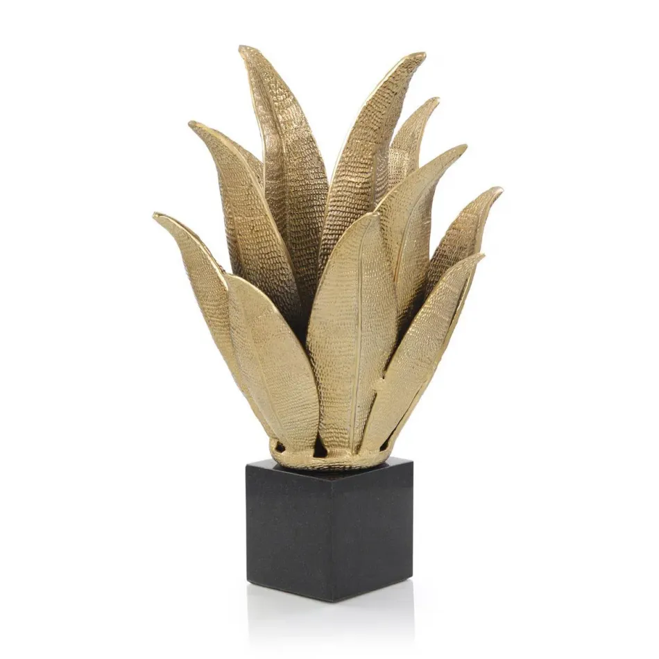 Handcrafted Brass Leaves Sculpture 21"H X 17"W X 15"D