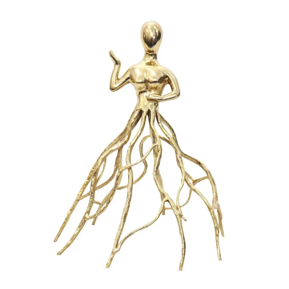 Handcrafted Lady Figurine Sculpture I 9.5"H X 7.75"W X 7.75"D