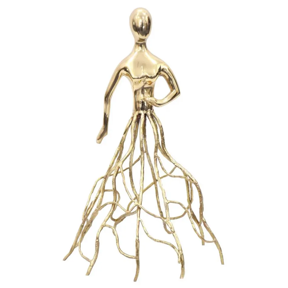 Handcrafted Lady Figurine Sculpture III 15"H X 9.5"W X 9.5"D