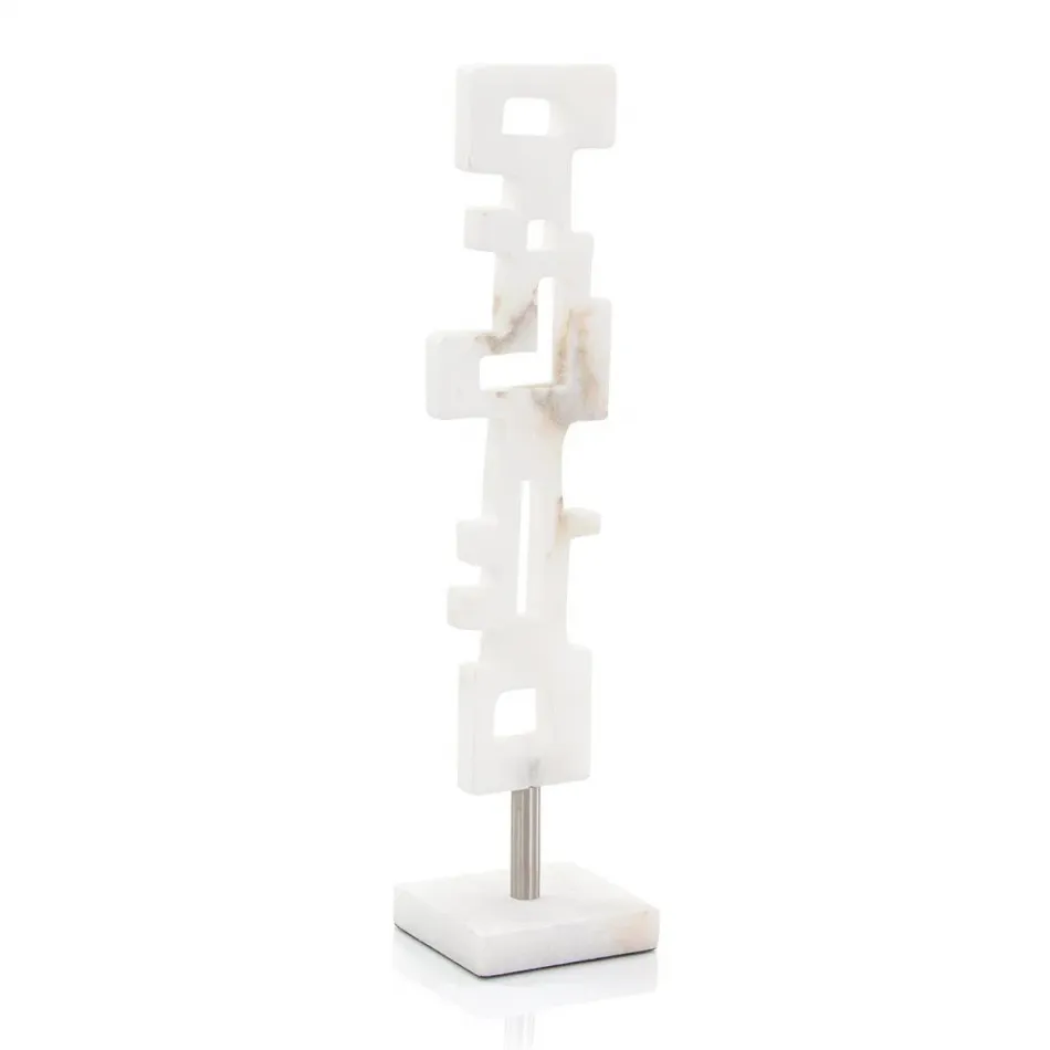 Abstract Alabaster Sculptures II 22.25"H X 5"W X 4.5"D