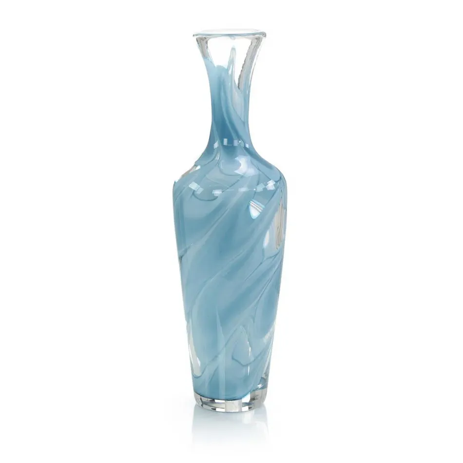 Cerulean Blue Vase 19"H x 6.25"W x 6.25"D