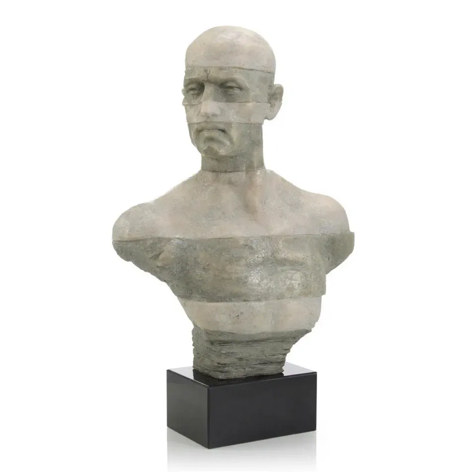 Two-Tone Gray Bust Sculpture 31.75"H x 20.5"W x 10.25"D