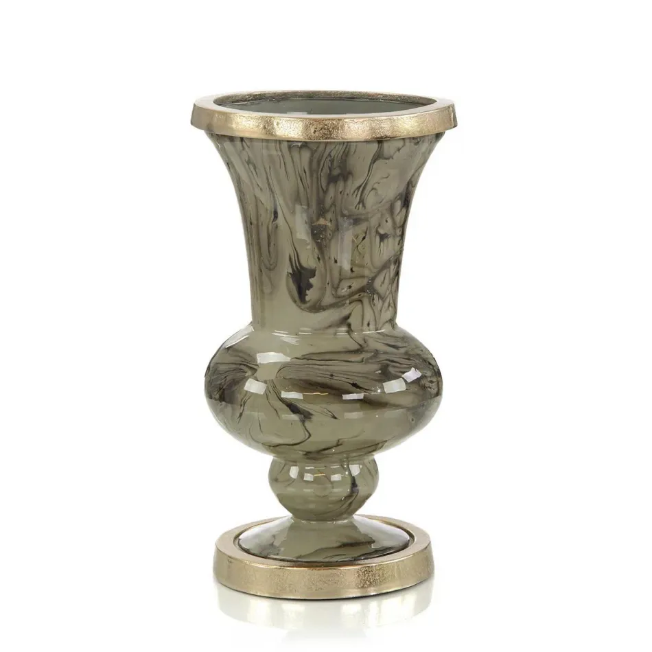 Balustre Enameled Vase Small 13"H x 7"W x 7"D