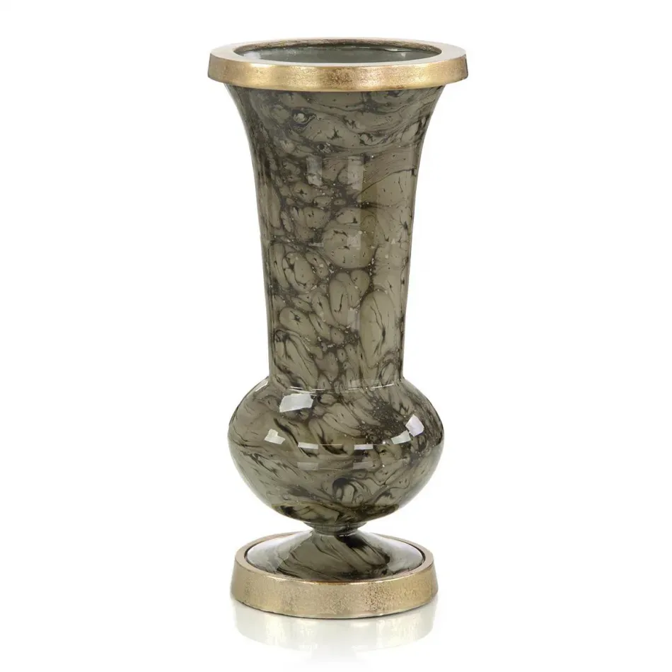Balustre Enameled Vase Large 14.75"H x 6.5"W x 6.5"D