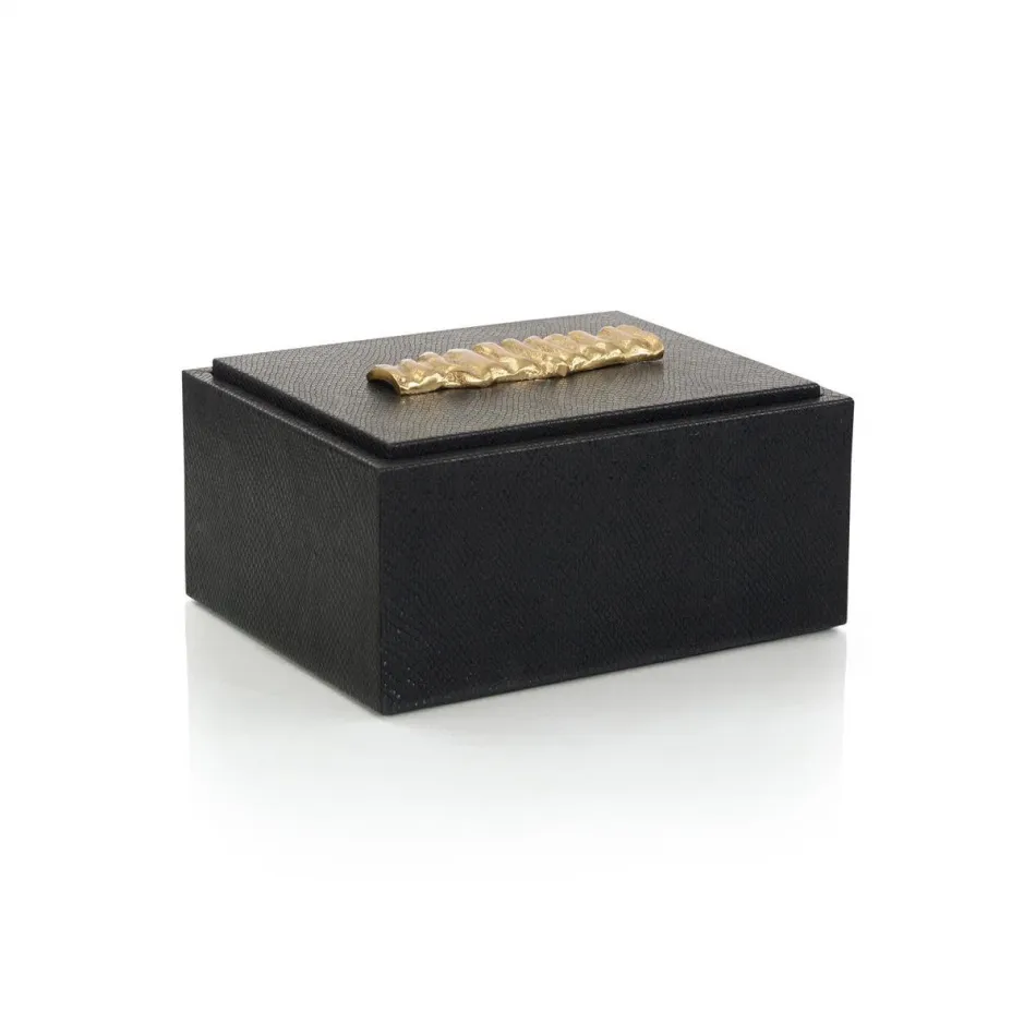 Trapz Vegan Snakeskin Box Large 5.25"H x 10.5"W x 7.5"D