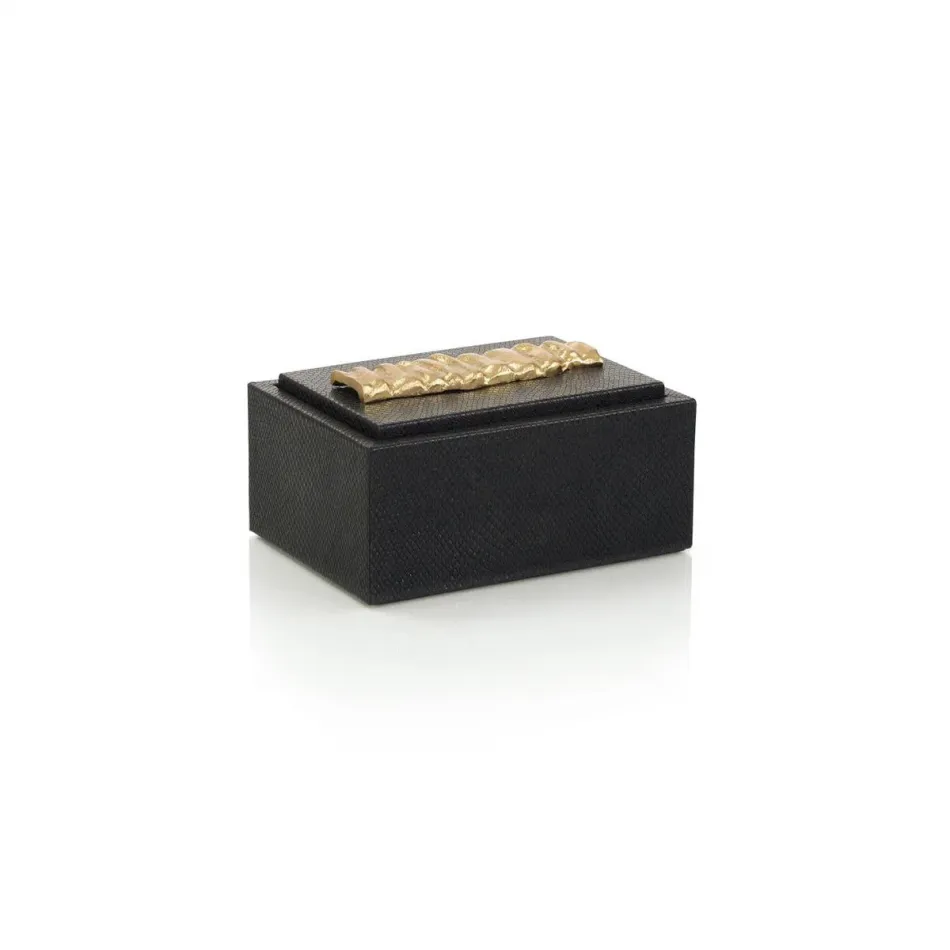Trapz Vegan Snakeskin Box Small 5.5"H x 9.5"W x 12"D
