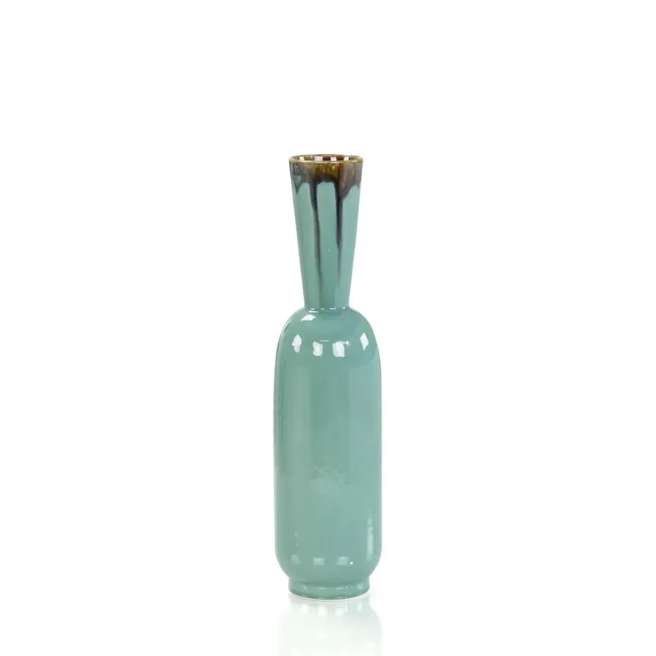 Seafoam Green Trickle Vase II