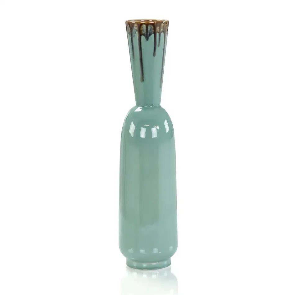 Seafoam Green Trickle Vase I