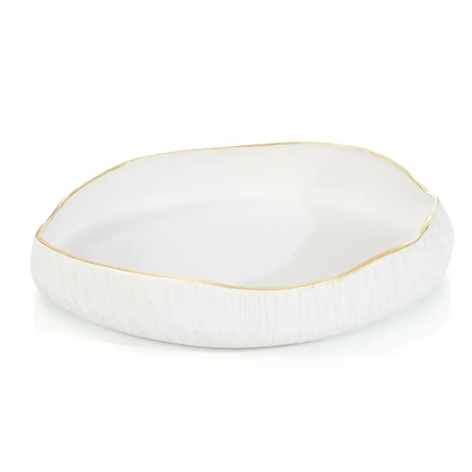 White Free-form Bowl I