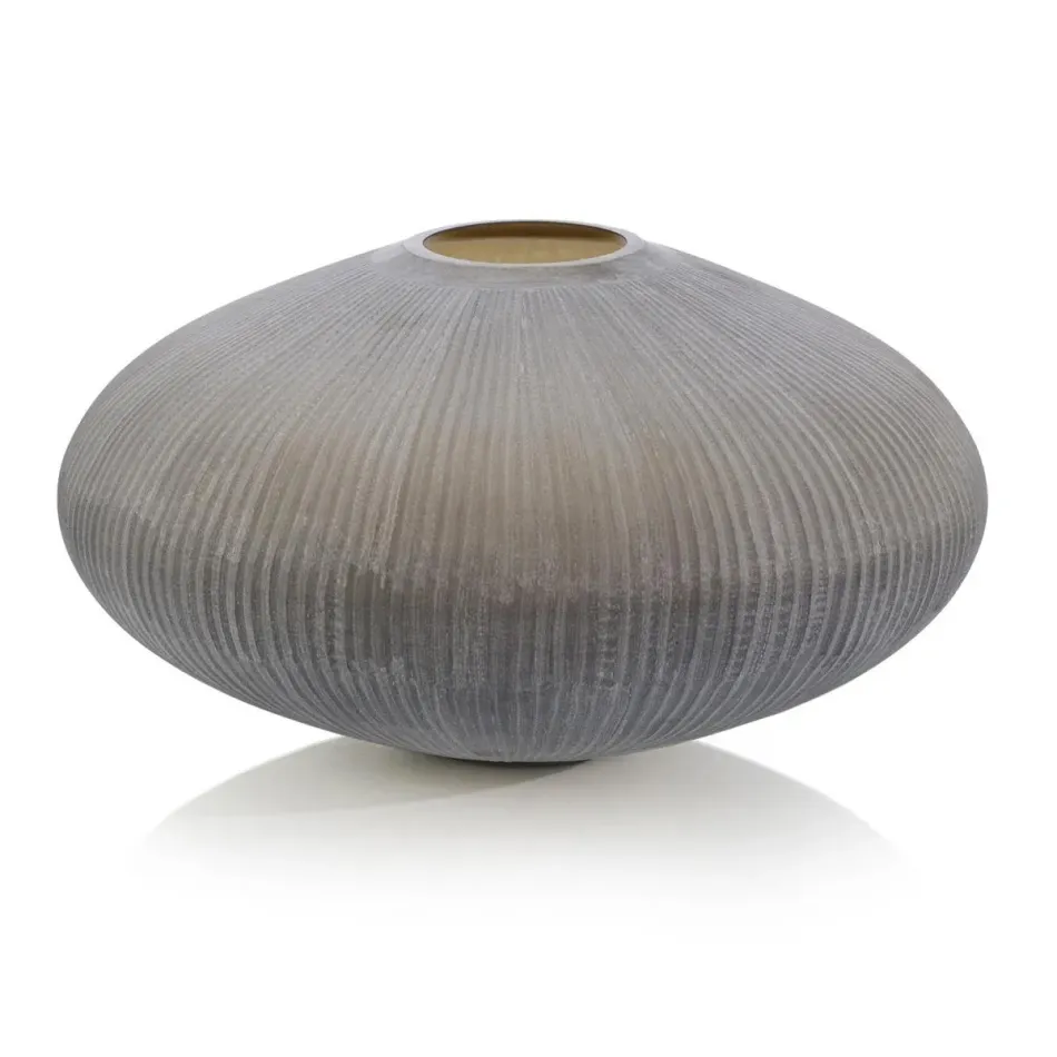 Pinstripe Disc Vase