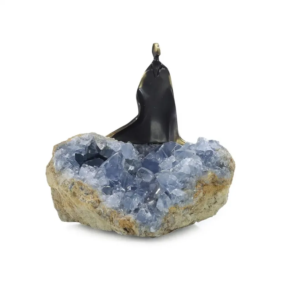 Cloaked Figure Sculpture on Kyanite II