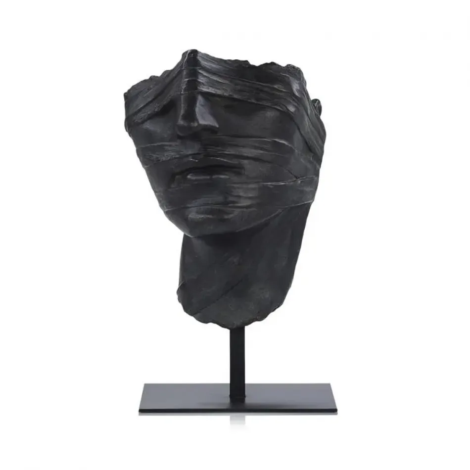 Countenance Sculpture on Iron Base