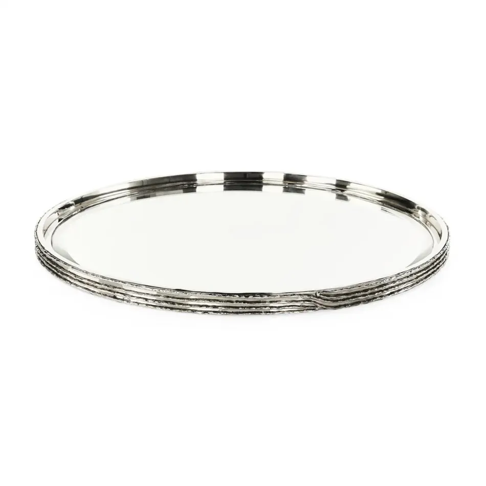 Ringed Tray, Large Nickel
