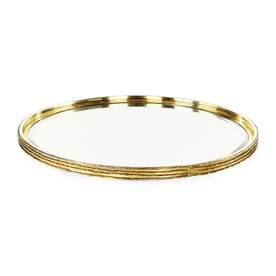 Ringed Tray, Large Brass