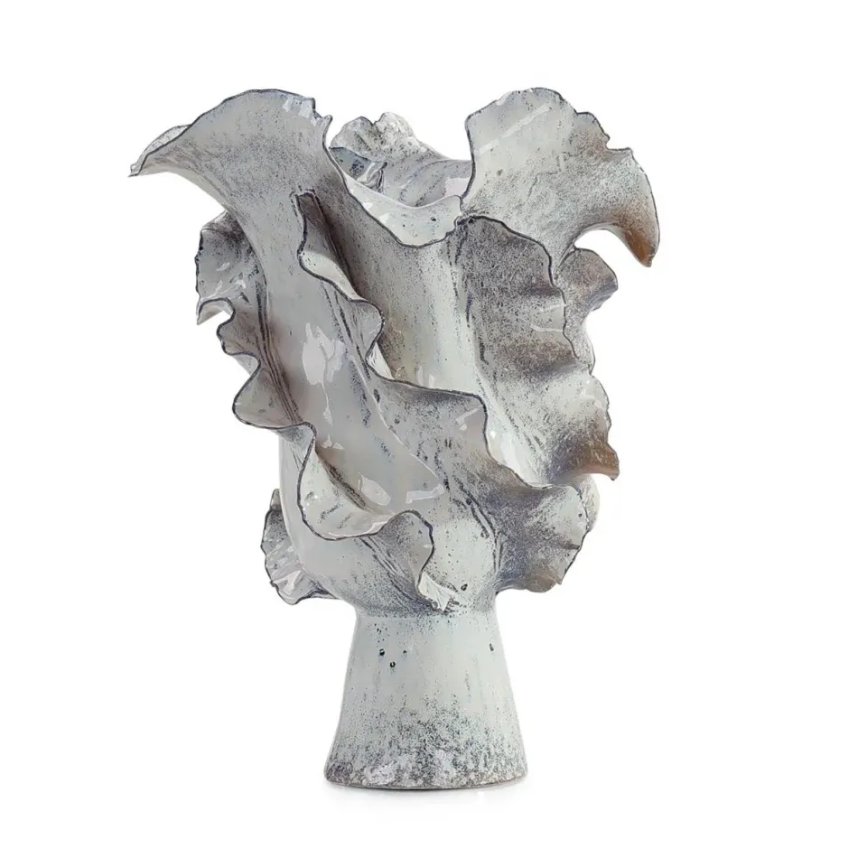 Waved Porcelain Vase