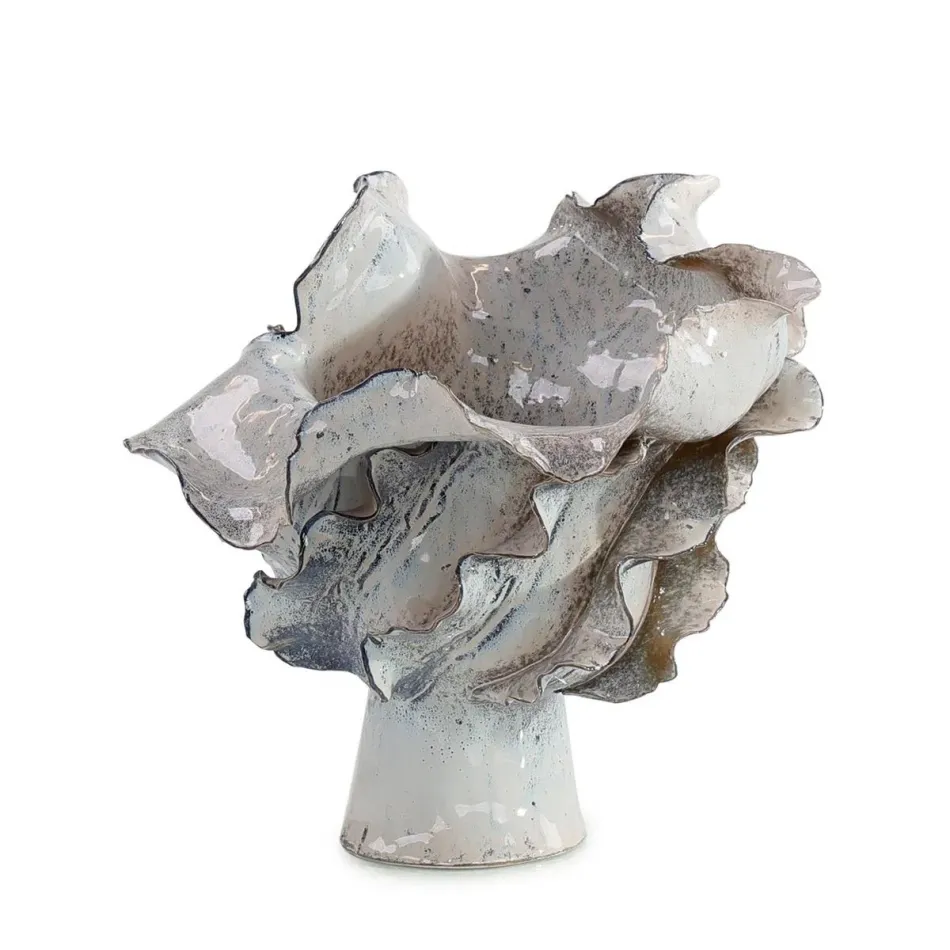 Waved Porcelain Vase Small