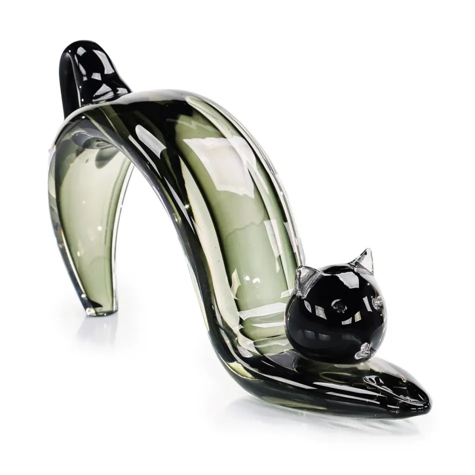 Stretching Cat Sculpture