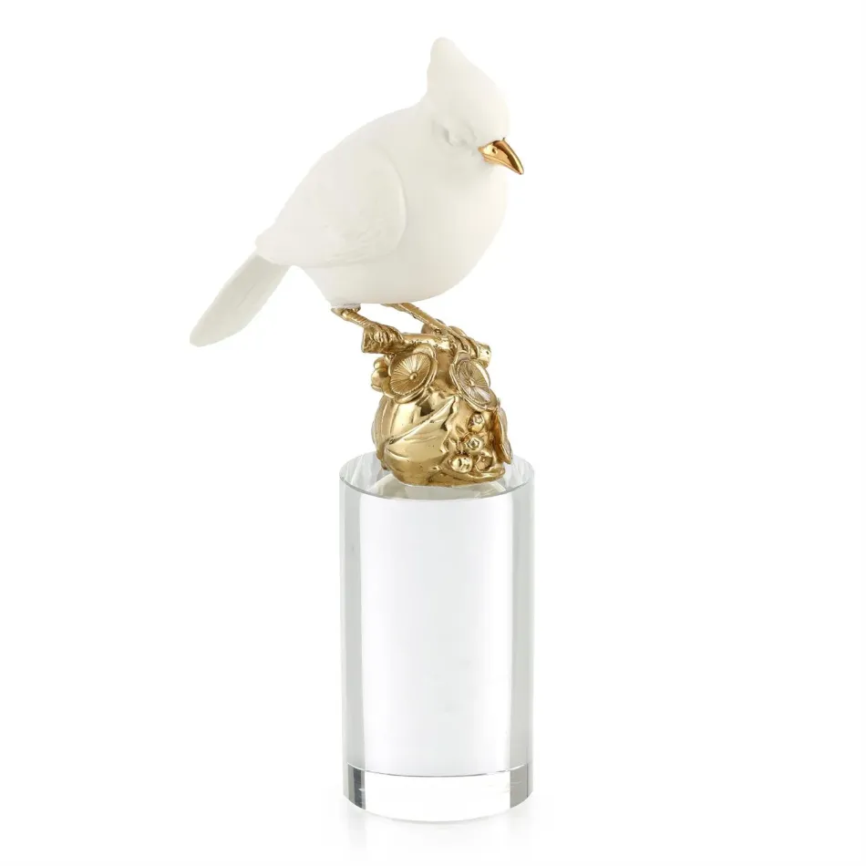 Cardinal Sculpture on Crystal