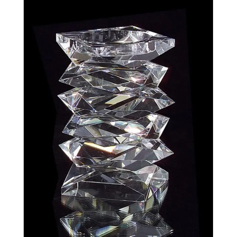 Stacked Crystal Candleholder