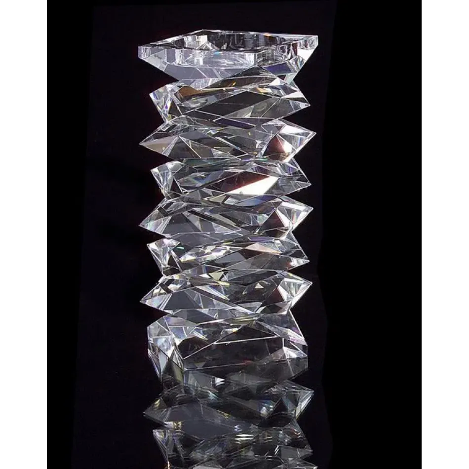 Stacked Crystal Candleholder