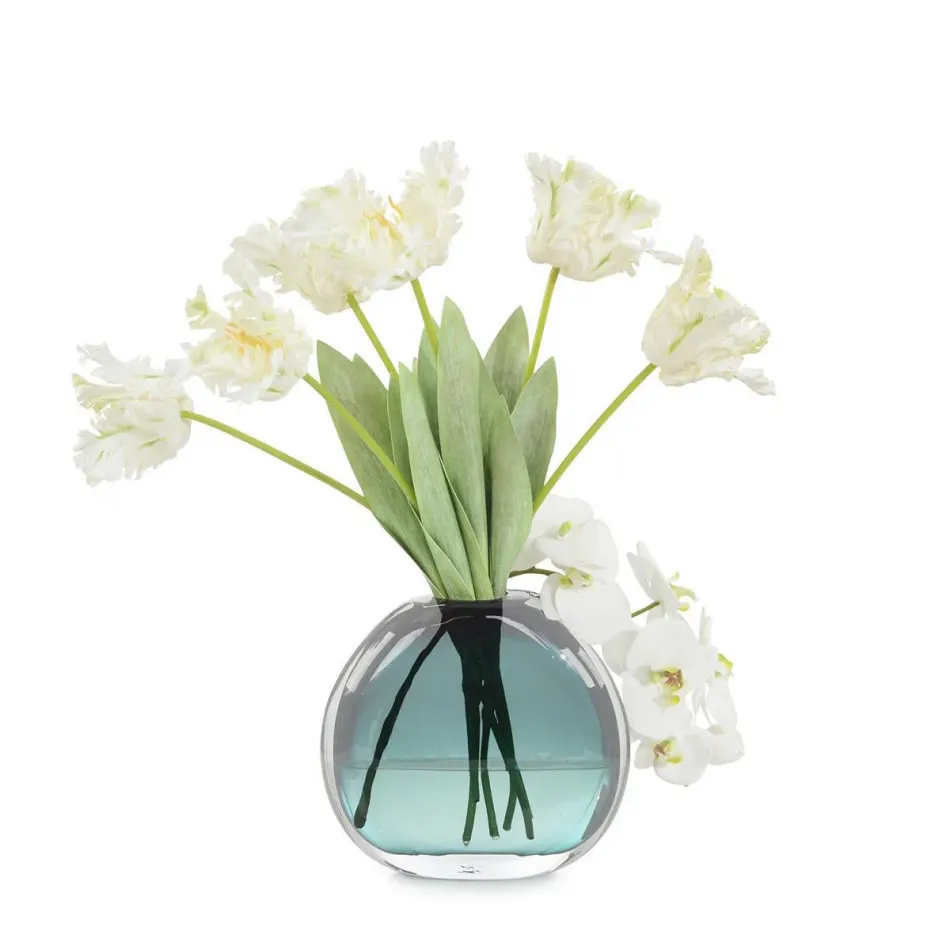 Green Crystal Tulips Hd-25"H x 17"W x 16"D
