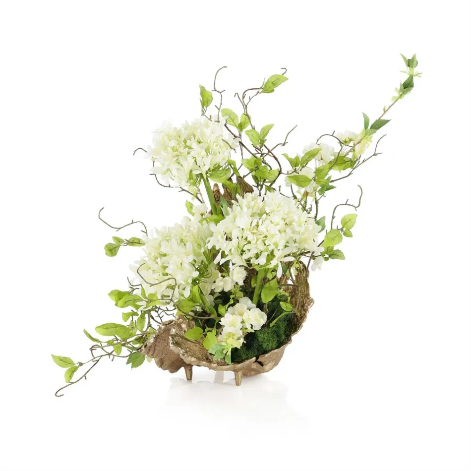 White Agapanthus Leaf Sculpture