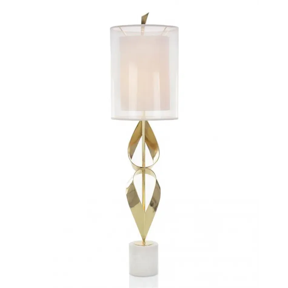 Sculpted Brass Table Lamp