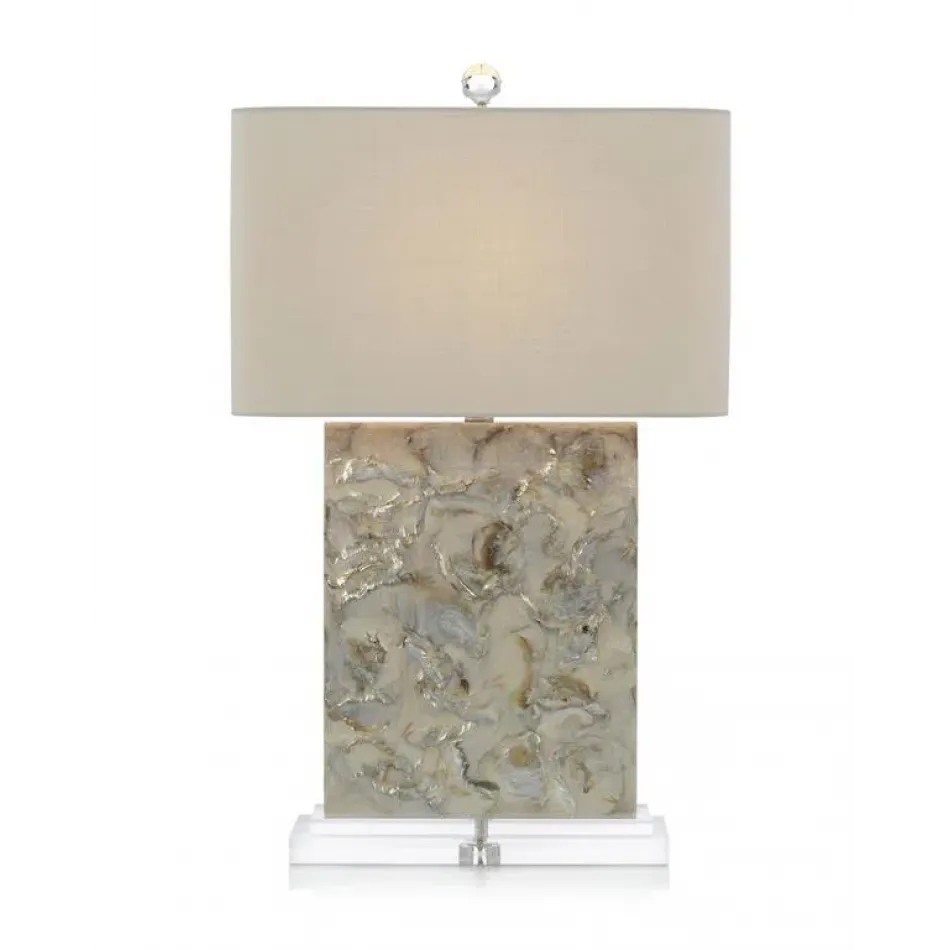 Creamy White and Sultry Grey Table Lamp