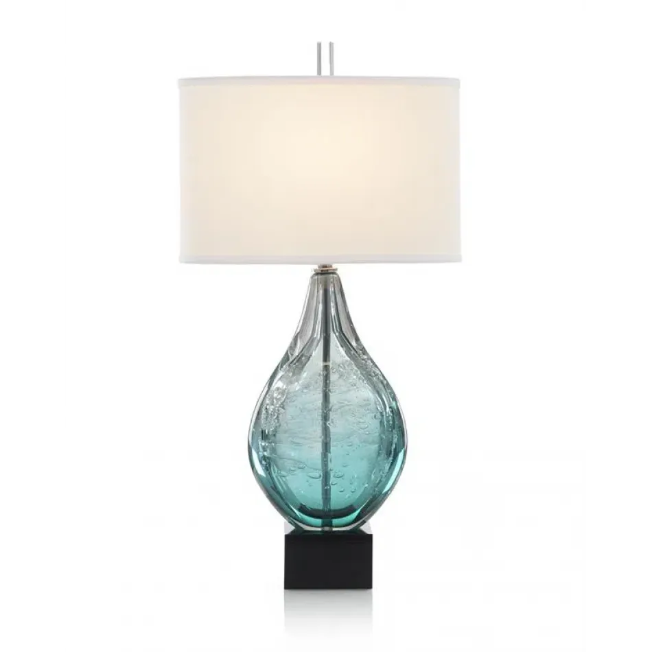 Light Azure Art Glass Table Lamp