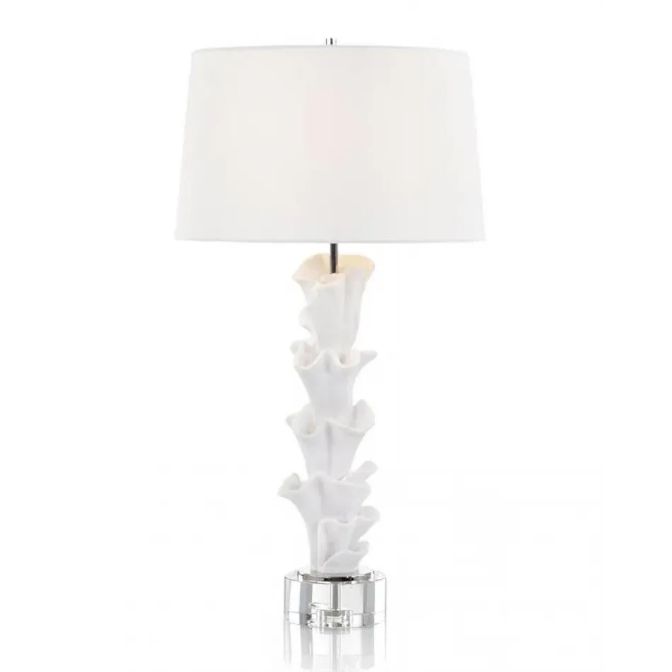 White Sculptural Table Lamp