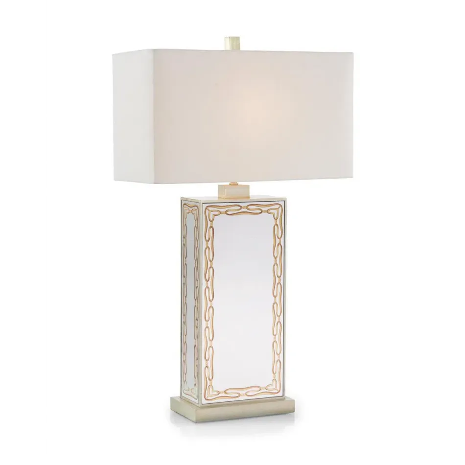 Églomisé and Champagne Gold Table Lamp