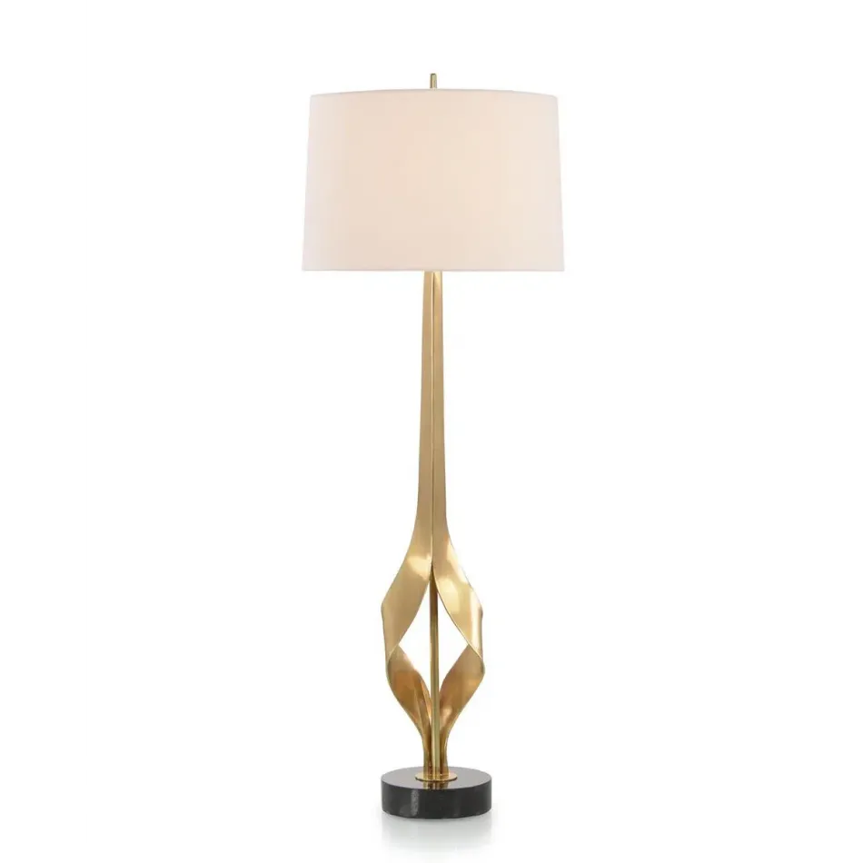 Graceful Brass Buffet Lamp