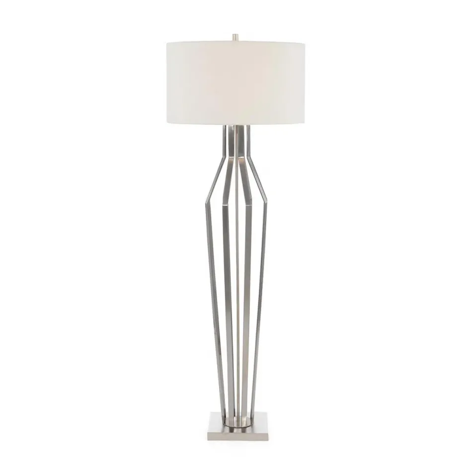 Curved Frame Stainless Steel Floor Lamp