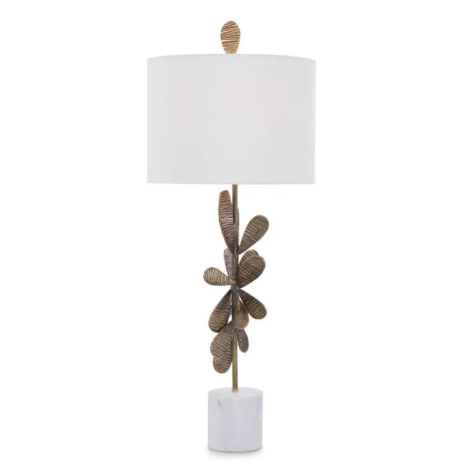 Petal Table Lamp 39"H X 16"W X 16"D Brass