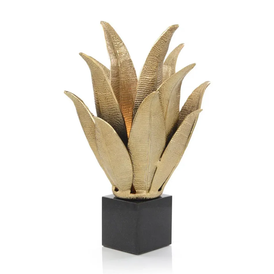 Handcrafted Brass Leaves Accent Lamp 23"H X 17"W X 15"D