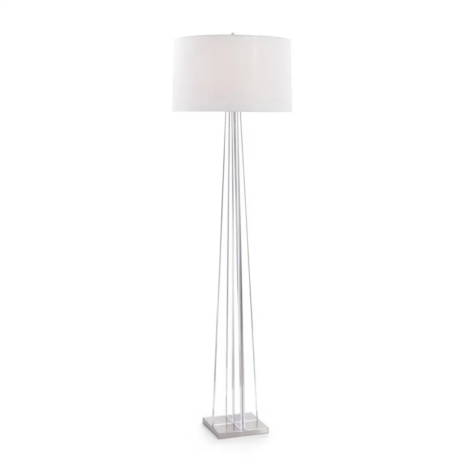 Floor Lamp in Acrylic Geometry 74"H X 21"W X 22"D