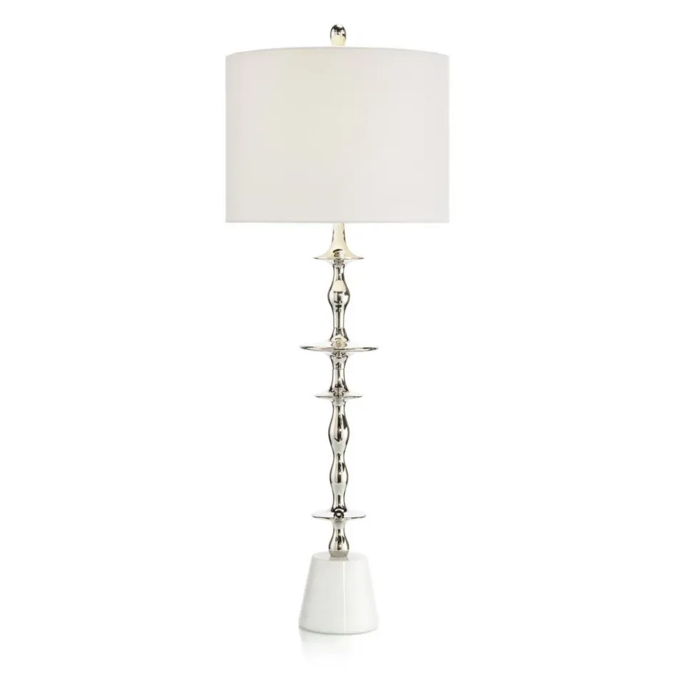 Polished Nickel Buffet Lamp 44.5"H X 14"W X 14"D