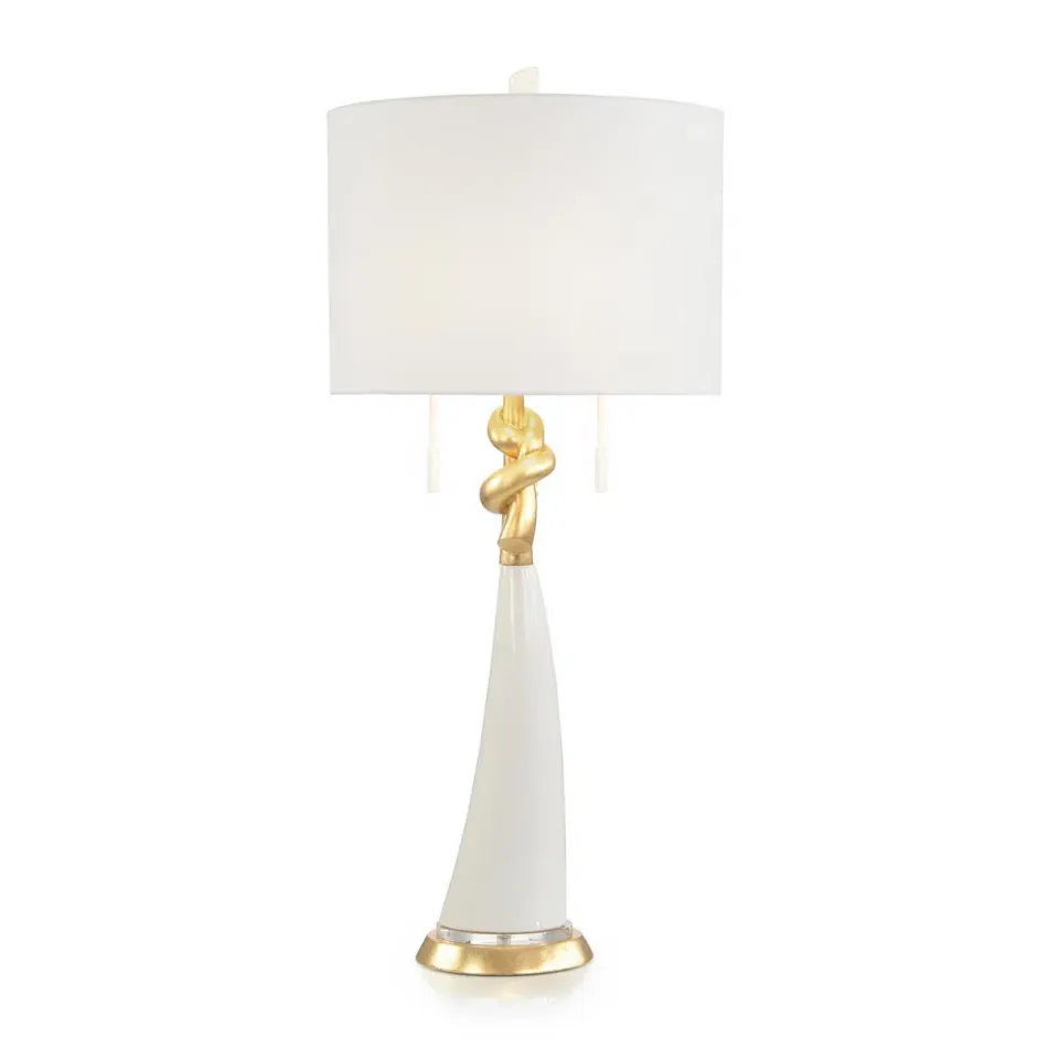 Table Lamp 38.75"H Gold Loves Me Knot