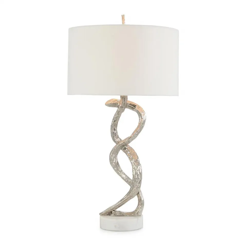 Windswept Silver Table Lamp 39.25"H
