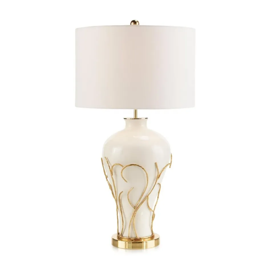 White Flame Table Lamp