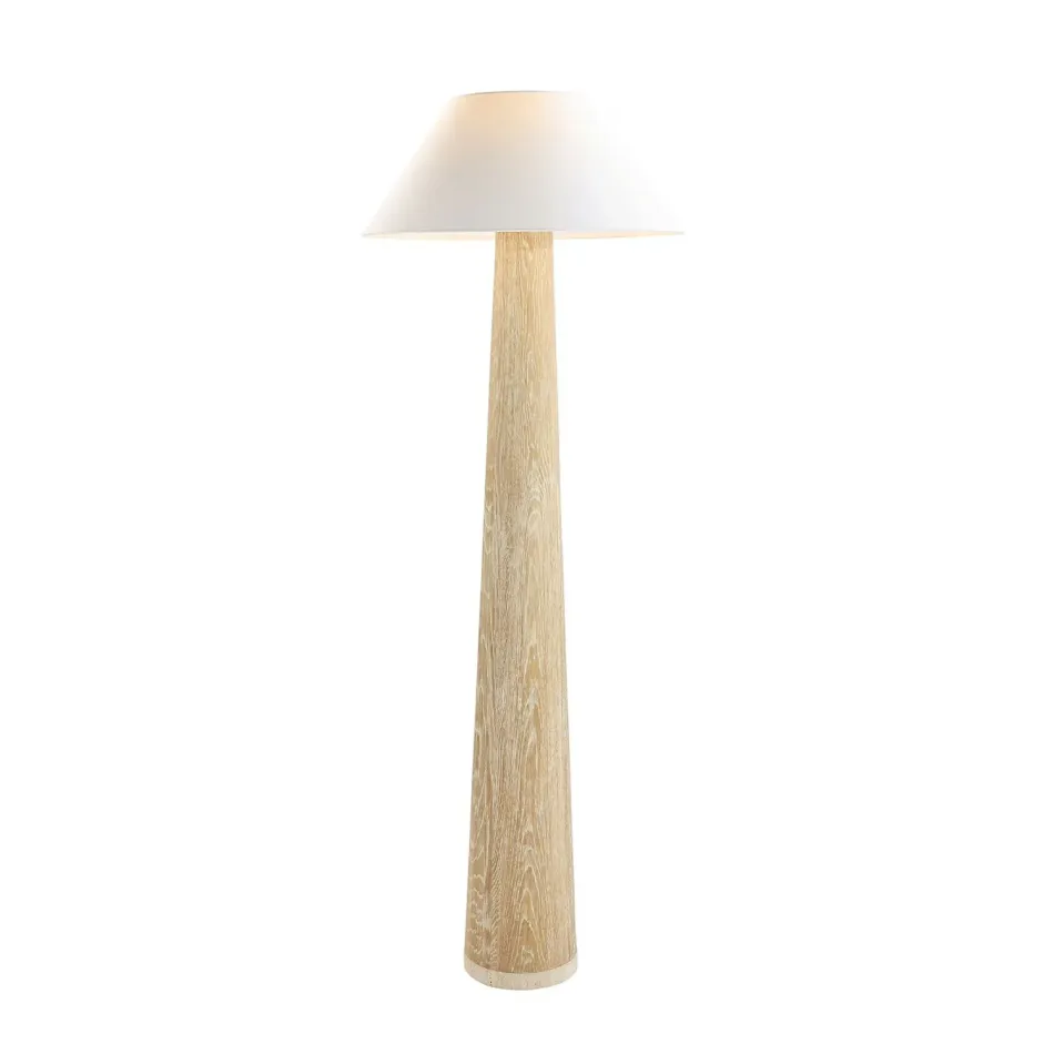 Tapering Oak Floor Lamp