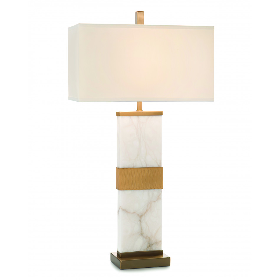 Alabaster Column Table Lamp