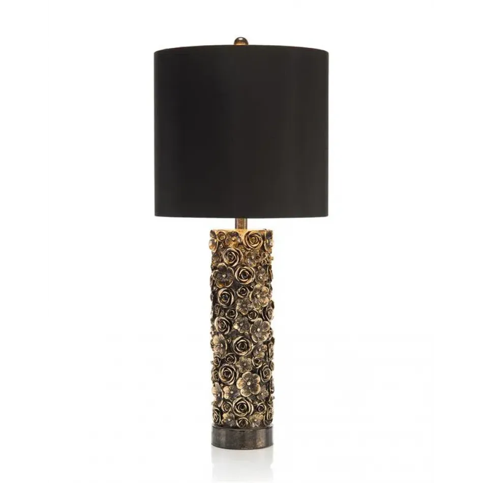 Distressed Blooms Table Lamp