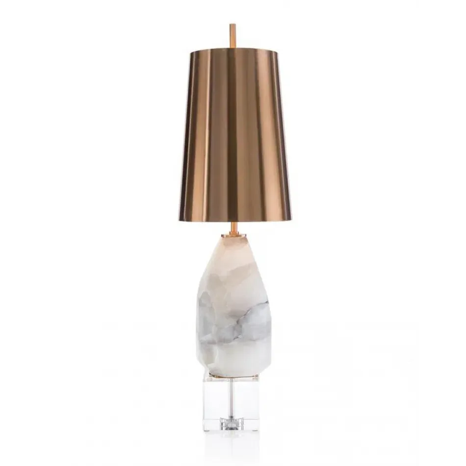 Multifaceted Alabaster Lamp