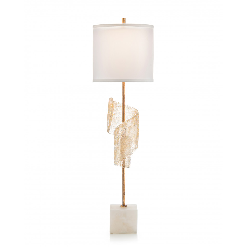 Furls with Hint of Gold Buffet Lamp