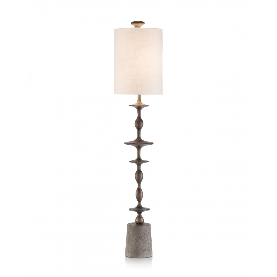 Matte Black Baluster Candlestick Lamp