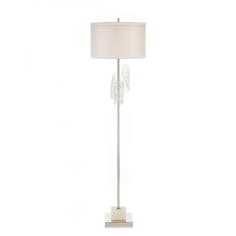 Furls of White Floor Lamp