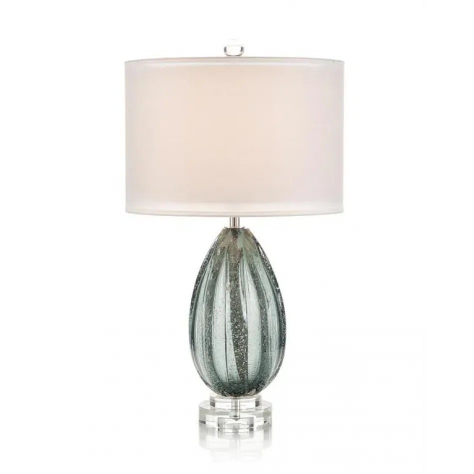 Rainstorm Blue Glass Table Lamp