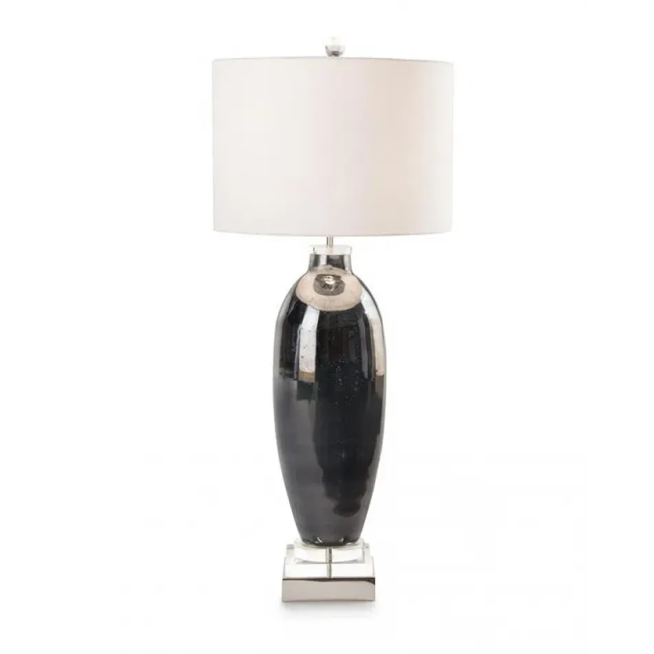 Smoky Blue Slender Table Lamp